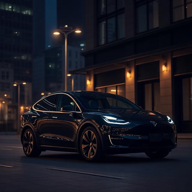Tesla Model Y avec chauffeur privé VTC à Bordeaux — Berline Éco